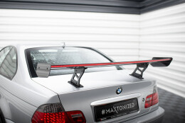 Carbon Heck Spoiler Heckflügel Standfuß Innen + LED passend für BMW 3er Coupe E46