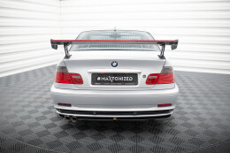 Carbon Heck Spoiler Heckflügel Standfuß Außen + LED für BMW 3er Coupe E46