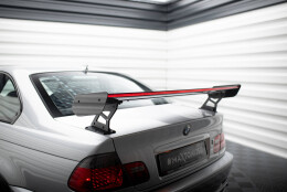 Carbon Heck Spoiler Heckflügel Standfuß Außen + LED passend für BMW 3er Coupe E46