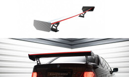 Carbon Heck Spoiler Heckflügel Standfuß Außen + LED passend für BMW 3er Coupe E46