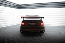 Carbon Heck Spoiler Heckflügel Standfuß Außen + LED passend für BMW 3er Coupe E46