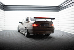 Carbon Heck Spoiler Heckflügel Standfuß Außen + LED passend für BMW 3er Coupe E46