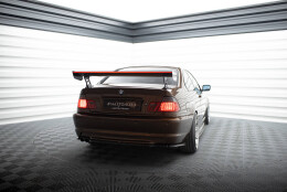 Carbon Heck Spoiler Heckflügel Standfuß Außen + LED passend für BMW 3er Coupe E46