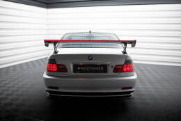 Carbon Heck Spoiler Heckflügel Standfuß Außen + LED passend für BMW 3er Coupe E46