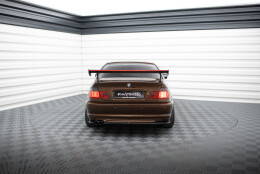 Carbon Heck Spoiler Heckflügel Standfuß Außen + LED passend für BMW 3er Coupe E46