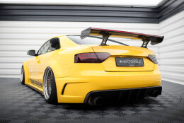 Carbon Heck Spoiler Heckflügel Standfuß Innen + LED passend für Audi A5 Coupe 8T