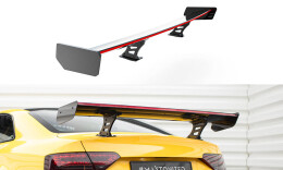 Carbon Heck Spoiler Heckflügel Standfuß Innen + LED passend für Audi A5 Coupe 8T