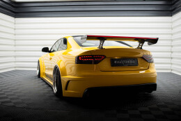 Carbon Heck Spoiler Heckflügel Standfuß Innen + LED passend für Audi A5 Coupe 8T