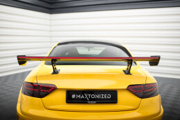 Carbon Heck Spoiler Heckflügel Standfuß Innen + LED passend für Audi A5 Coupe 8T