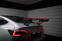 Carbon Heck Spoiler Heckflügel + LED für Tesla Model 3