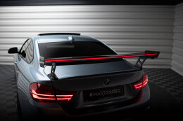 Carbon Heck Spoiler Heckflügel Standfuß Außen + LED für BMW 4er F32 / 4 F32 M-Paket Coupe