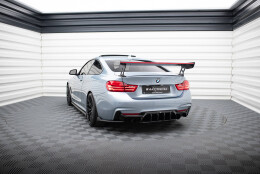 Carbon Heck Spoiler Heckflügel Standfuß Außen + LED passend für BMW 4er F32 / 4 F32 M-Paket Coupe