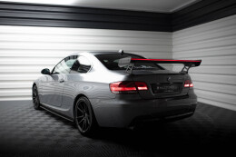 Carbon Heck Spoiler Heckflügel Standfuß Außen + LED für BMW 3er / M3 Coupe E92