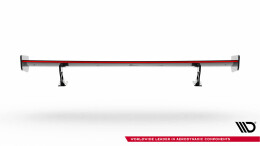 Carbon Heck Spoiler Heckflügel Standfuß Außen + LED passend für BMW 3er / M3 Coupe E92