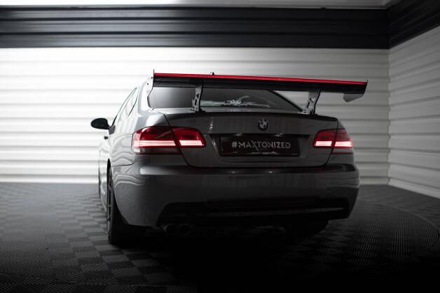 Carbon Heck Spoiler Heckflügel Standfuß Innen + LED passend für BMW 3er / M3 Coupe E92