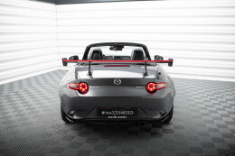 Carbon Heck Spoiler Heckflügel mit Schwan Halterung + LED für Mazda MX-5 ND (Mk4)