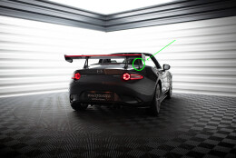 Carbon Heck Spoiler Heckflügel mit Schwan Halterung + LED passend für Mazda MX-5 ND (Mk4)