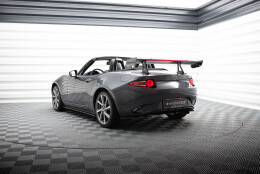 Carbon Heck Spoiler Heckflügel mit Schwan Halterung + LED passend für Mazda MX-5 ND (Mk4)