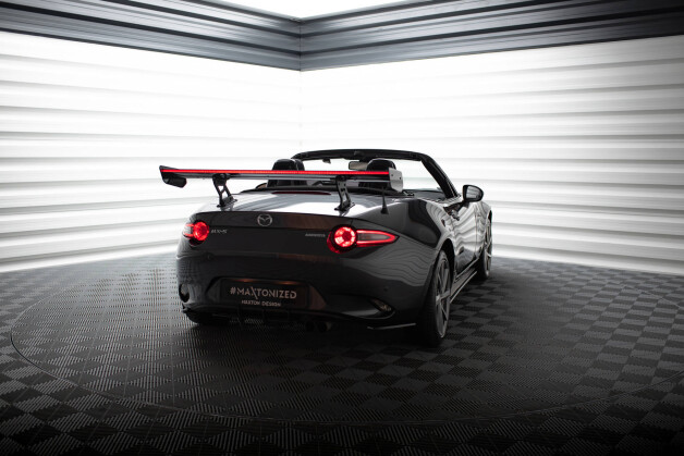 Carbon Heck Spoiler Heckflügel Standfuß Innen + LED passend für Mazda MX-5 ND (Mk4)
