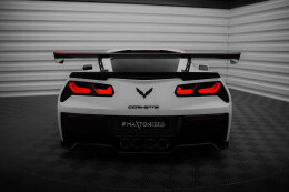 Carbon Heck Spoiler Heckflügel Standfuß Innen + LED für Chevrolet Corvette Stingray / Grand Sport C7