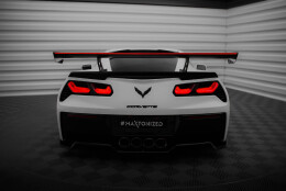 Carbon Heck Spoiler Heckflügel Standfuß Innen + LED passend für Chevrolet Corvette Stingray / Grand Sport C7