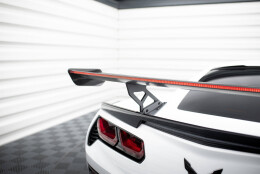 Carbon Heck Spoiler Heckflügel Standfuß Innen + LED passend für Chevrolet Corvette Stingray / Grand Sport C7