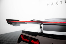 Carbon Heck Spoiler Heckflügel mit Schwan Halterung + LED für Chevrolet Corvette Stingray / Grand Sport C7