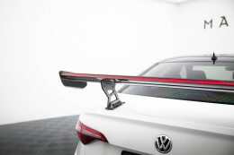 Carbon Heck Spoiler Heckflügel Standfuß Innen + LED passend für VW Jetta GLI Mk7