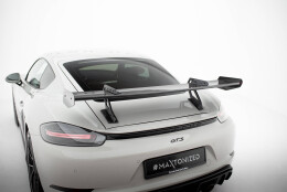 Carbon Heck Spoiler Heckflügel mit Schwan Halterung V.1 passend für Porsche 718 Cayman 982c