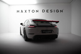 Carbon Heck Spoiler Heckflügel mit Schwan Halterung V.2 + LED passend für Porsche 718 Cayman 982c