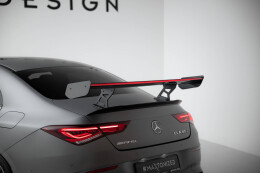 Carbon Heck Spoiler Heckflügel Standfuß Innen + LED passend für Mercedes-Benz CLA Coupe C118 / C118 Facelift