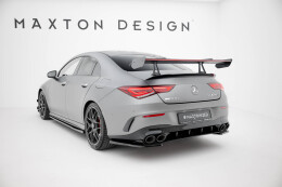 Carbon Heck Spoiler Heckflügel mit Schwan Halterung + LED passend für Mercedes-Benz CLA Coupe C118 / C118 Facelift