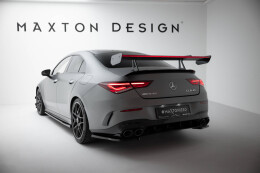Carbon Heck Spoiler Heckflügel mit Schwan Halterung + LED passend für Mercedes-Benz CLA Coupe C118 / C118 Facelift