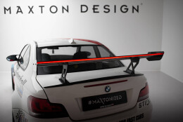 Carbon Heck Spoiler Heckflügel Standfuß Innen V.1 + LED passend für BMW 1er M E82