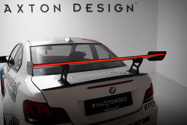 Carbon Heck Spoiler Heckflügel Standfuß Innen V.2 + LED passend für BMW 1er M E82