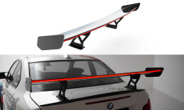 Carbon Heck Spoiler Heckflügel Standfuß Innen V.2 + LED für BMW 1er M E82