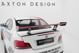 Carbon Heck Spoiler Heckflügel Standfuß Innen V.2 + LED passend für BMW 1er M E82
