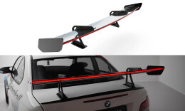 Carbon Heck Spoiler Heckflügel mit Schwan Halterung + LED passend für BMW 1er M E82