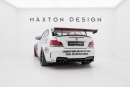 Carbon Heck Spoiler Heckflügel mit Schwan Halterung + LED passend für BMW 1er M E82
