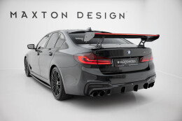 Carbon Heck Spoiler Heckflügel Standfuß Innen + LED passend für BMW 5er / M5 Limousine G30 / F90