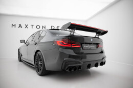 Carbon Heck Spoiler Heckflügel Standfuß Innen + LED passend für BMW 5er / M5 Limousine G30 / F90
