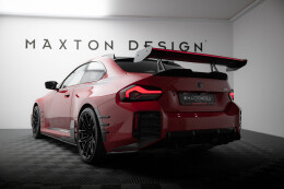Carbon Heck Spoiler Heckflügel mit Schwan Halterung + LED passend für BMW M2 G87
