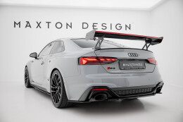 Carbon Heck Spoiler Heckflügel Standfuß Außen V.1 + LED passend für Audi A5 / A5 S-Line / S5 / RS5 Coupe F5 / F5 Facelift