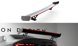 Carbon Heck Spoiler Heckflügel Standfuß Außen V.1 + LED passend für Audi A5 / A5 S-Line / S5 / RS5 Coupe F5 / F5 FL