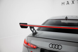 Carbon Heck Spoiler Heckflügel Standfuß Außen V.1 + LED passend für Audi A5 / A5 S-Line / S5 / RS5 Coupe F5 / F5 FL