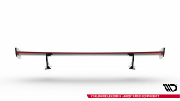 Carbon Heck Spoiler Heckflügel Standfuß Außen V.2 + LED passend für Audi A5 / A5 S-Line / S5 / RS5 Coupe F5 / F5 Facelift