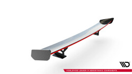 Carbon Heck Spoiler Heckflügel Standfuß Außen V.2 + LED passend für Audi A5 / A5 S-Line / S5 / RS5 Coupe F5 / F5 Facelift