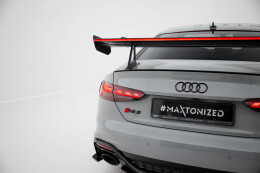 Carbon Heck Spoiler Heckflügel mit Schwan Halterung + LED für Audi A5 / A5 S-Line / S5 / RS5 Coupe F5 / F5 Facelift