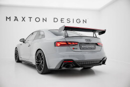 Carbon Heck Spoiler Heckflügel mit Schwan Halterung + LED für Audi A5 / A5 S-Line / S5 / RS5 Coupe F5 / F5 Facelift