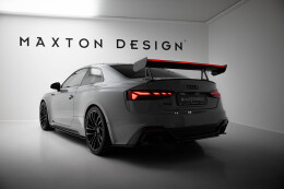 Carbon Heck Spoiler Heckflügel mit Schwan Halterung + LED passend für Audi A5 / A5 S-Line / S5 / RS5 Coupe F5 / F5 Facelift
